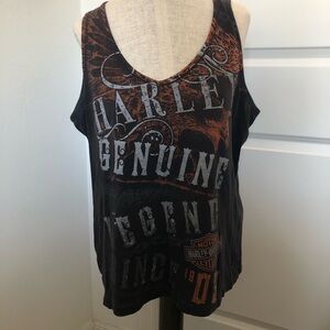 Rossiter’s Harley-Davidson Bold Black and Orange Bling Tank